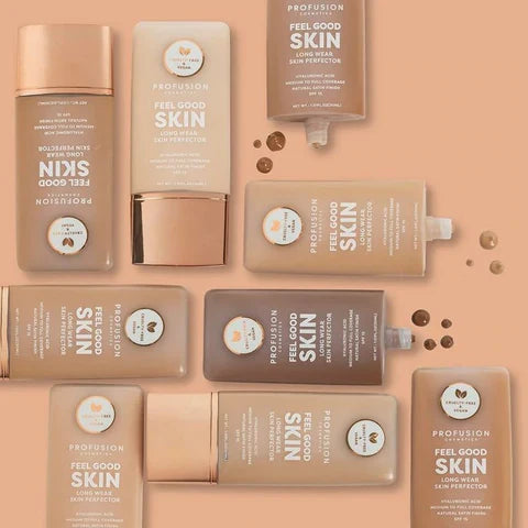 Profusion Cosmetics Feel Good Skin | Hydrating Skin Perfector Face Tan Fair 1,Fair 3,Light 1,Light 3,Medium 1,Medium 3,Medium 5,Tan 1,Tan 3,Tan 5,Deep 1,Deep 3