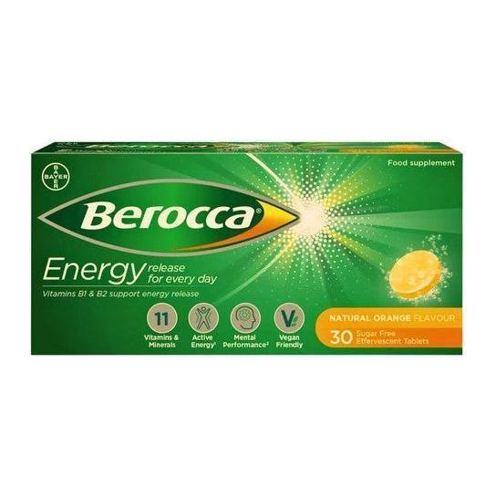 Berocca Berocca Energy Natural Orange Supplement Sugar Free Effervescent Tablets 30 Ct Energy Supplement Forest Green