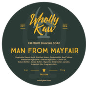 WhollyKaw Wholly Kaw Man from Mayfair Shaving Collection Shaving Set Dark Slate Gray Tallow Shaving Soap 4 oz