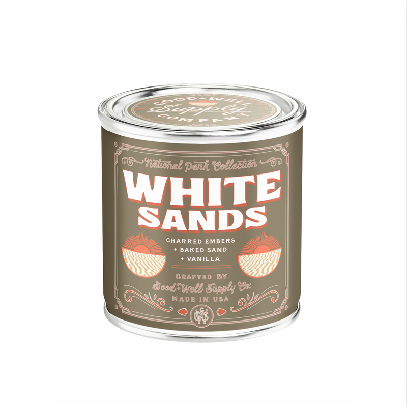 Good & Well Supply Co White Sands National Park Candle Candles White Smoke Half Pint / 8oz / Cotton Wick,Pint / 14oz / Cotton Wick