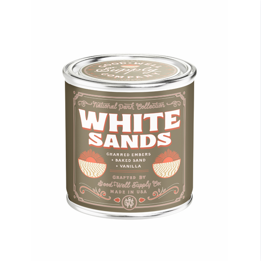 Good & Well Supply Co White Sands National Park Candle Candles White Smoke Half Pint / 8oz / Cotton Wick,Pint / 14oz / Cotton Wick