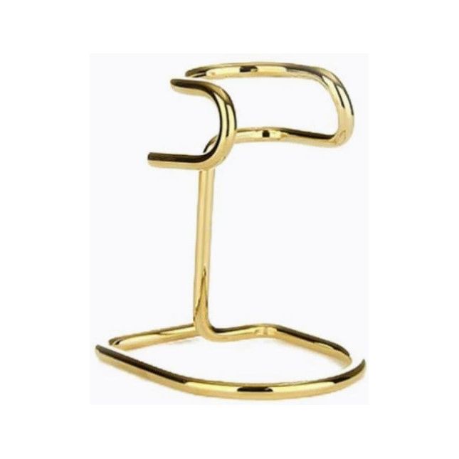 Omega Omega Gold Metal Shaving Brush Stand Shaving Brush Stand White Smoke
