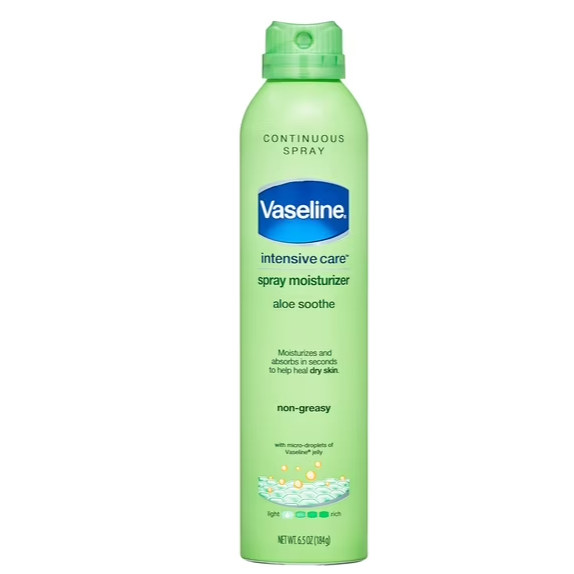 Vaseline Vaseline Intensive Care Aloe Soothe Spray Lotion, 6.5 oz Lotion & Moisturizer Light Green