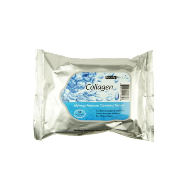 Beauty Treats Beauty Treats Collagen Makeup Remover Cleansing Tissues - 30 ct Cleansing Tissues White Smoke