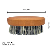 Dural Dural Beard Brush Grey Tampico Fibre Pear Wood Beard Brush White Smoke