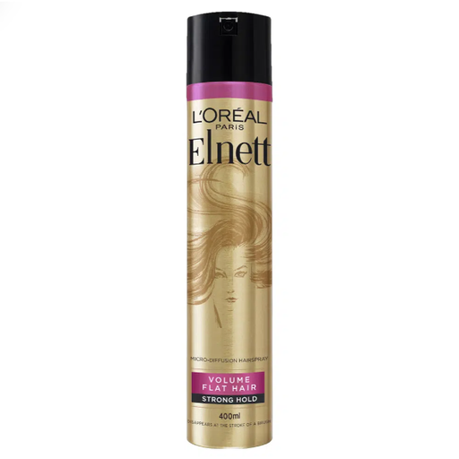 0 Loreal Paris Elnett Volume Flat Hair Strong Hold Hair Spray 400ml Breath Spray Dark Khaki