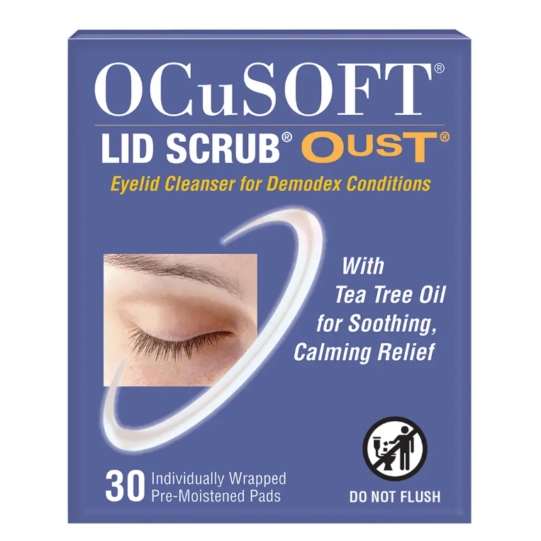 Ocusoft Ocusoft Demodex Cleanser Extra Strength Pads 30 Count Eye Cleanser Pads Slate Gray