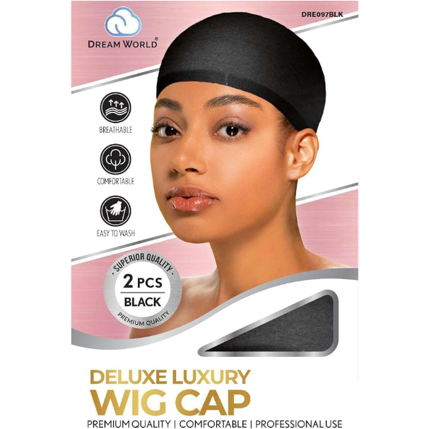 Dream World Dream World Deluxe Wig Cap Black Wig Caps White Smoke