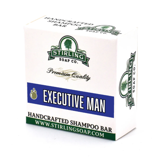 Stirling Soap Co Stirling Soap Co. Executive Man Shampoo Bar 3.8 Oz Shampoo Bar White Smoke