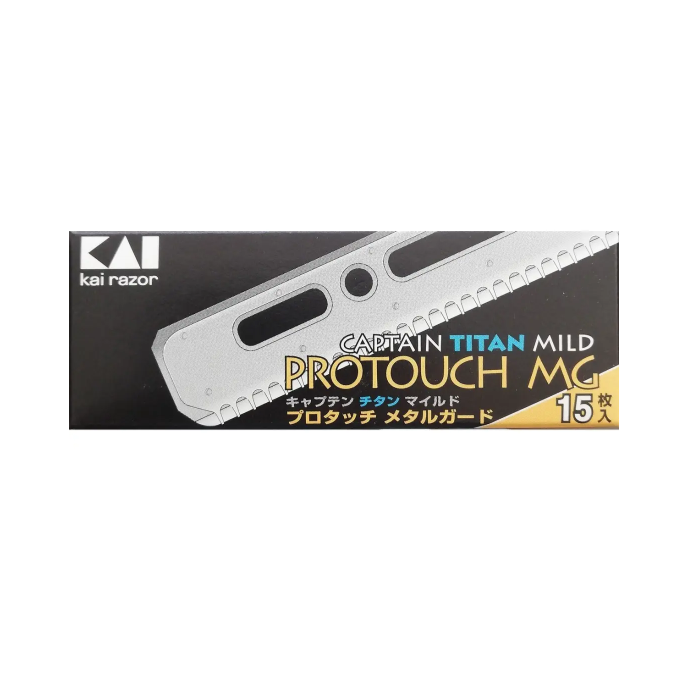 Kai Kai Captain Titan Mild Protouch Mg 15 Ct Shaving Blades Light Gray