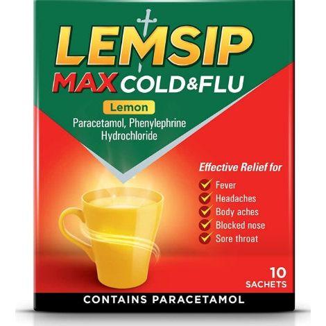 Lemsip Lemsip Max Cold & Flu Lemon 10pk Cold & Flu Remedy Chocolate