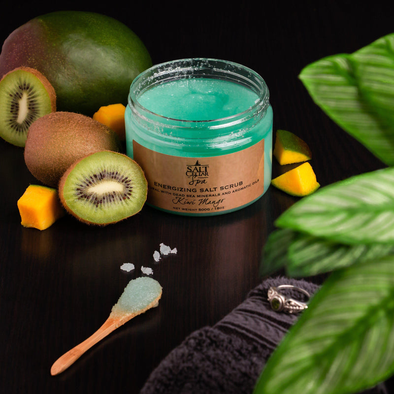 The Salt Cellar Kiwi Mango Salt Scrub Salt Scrub Black