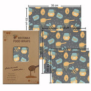 SmartPursue™ Eco-Friendly Reusable Food Wraps beeswax food wraps