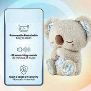 SmartPursue™ Anxiety Relief sleeping Koala Breathing Plush Toy Plush Toys Lavender Light Gray 1Pcs