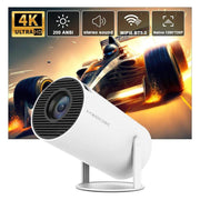 SmartPursue™ Portable 4K Projector - Home Cinema Outdoor Projetor Video Projector White Smoke White / US,White / EU,White / UK