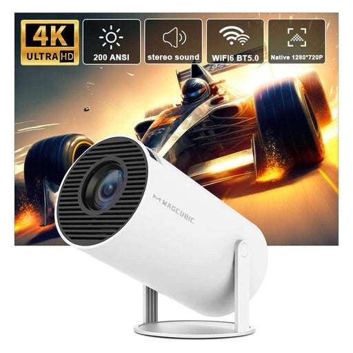 SmartPursue™ Portable 4K Projector - Home Cinema Outdoor Projetor Video Projector White Smoke White / US,White / EU,White / UK