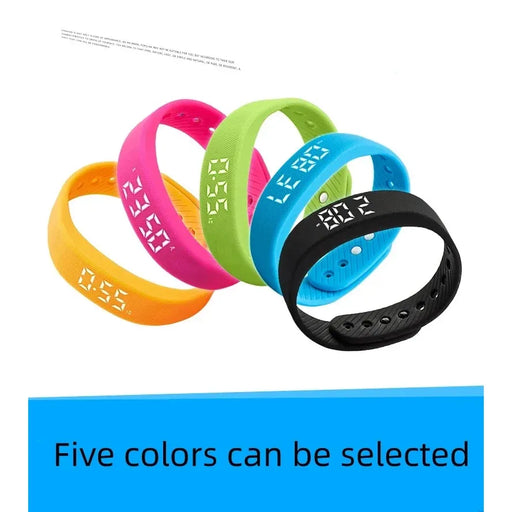 SmartPursue™ LED Digital Smart Bracelet Vibrating Alarm Clock Waterproof Clock Smart bracelet White Smoke LST5C-B,LST5C-P,LST5C-W,LST5C-G,LST5C-O,LST5C-D,Strap