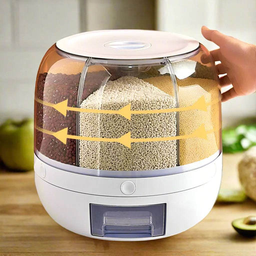 SmartPursue™ 360° Rotatable Grain Dispenser Grain Dispenser White Smoke WHITE,Ivory,green