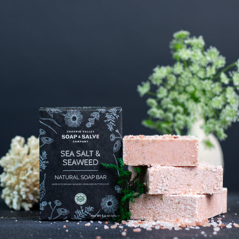Chagrin Valley Soap & Salve Natural Soap: Sea Salt & Seaweed Spa Soap Dark Slate Gray Full Bar 6.2 oz