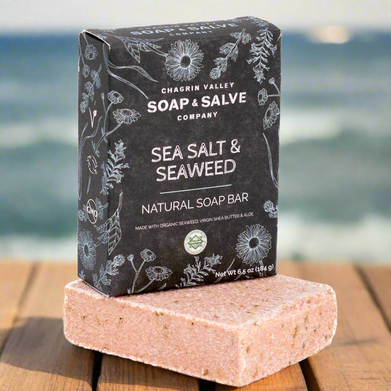 Chagrin Valley Soap & Salve Natural Soap: Sea Salt & Seaweed Spa Soap Dark Slate Gray Full Bar 6.2 oz