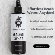Tribal Chimp Sea Salt Spray Hair Styling Products Light Gray Sea Salt Spray,Sea Salt Spray + Matte Paste,Max Volume - Styling Kit