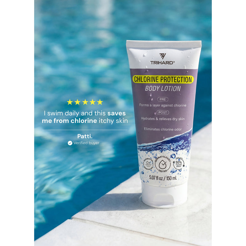 TRIHARD Chlorine Protection Body Lotion - Pack Of Three Pre-Built Bundle Lavender Pack Of Three