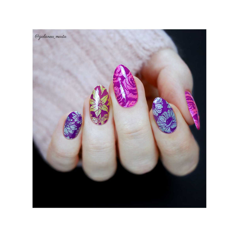 UberChic Beauty Secret Garden-02 Stamping Plate Gray