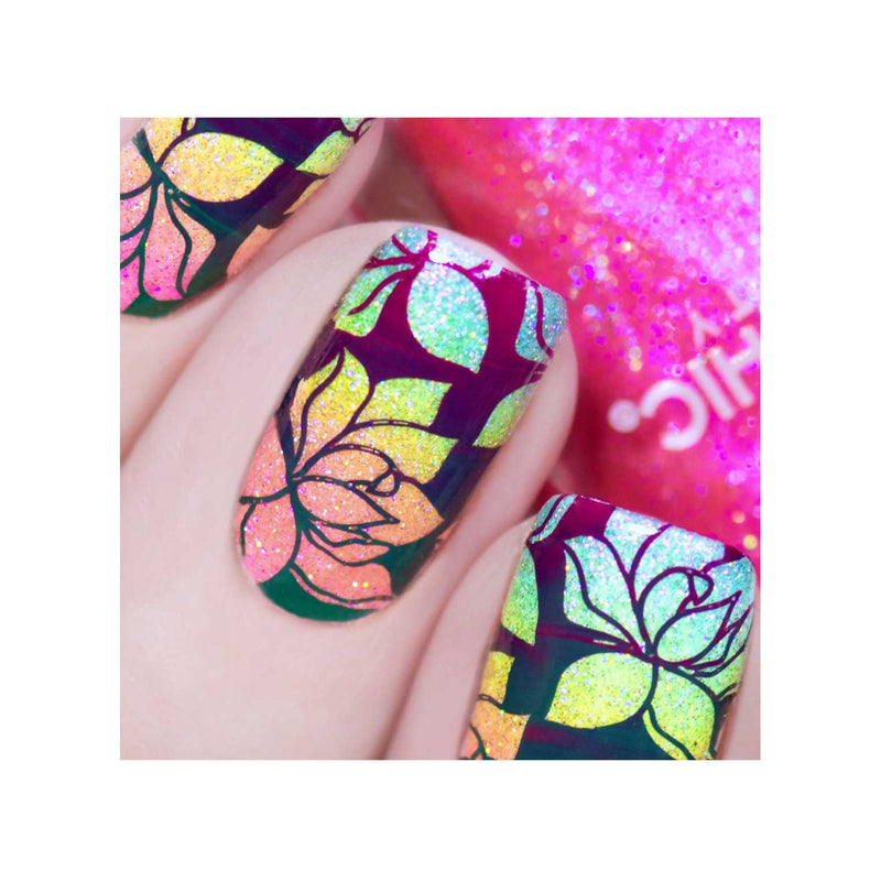 UberChic Beauty Secret Garden-02 Stamping Plate Gray