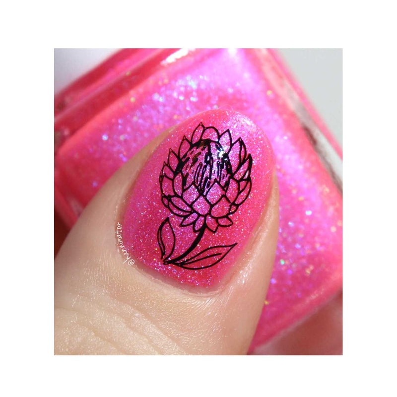 UberChic Beauty Secret Garden-02 Stamping Plate Pale Violet Red