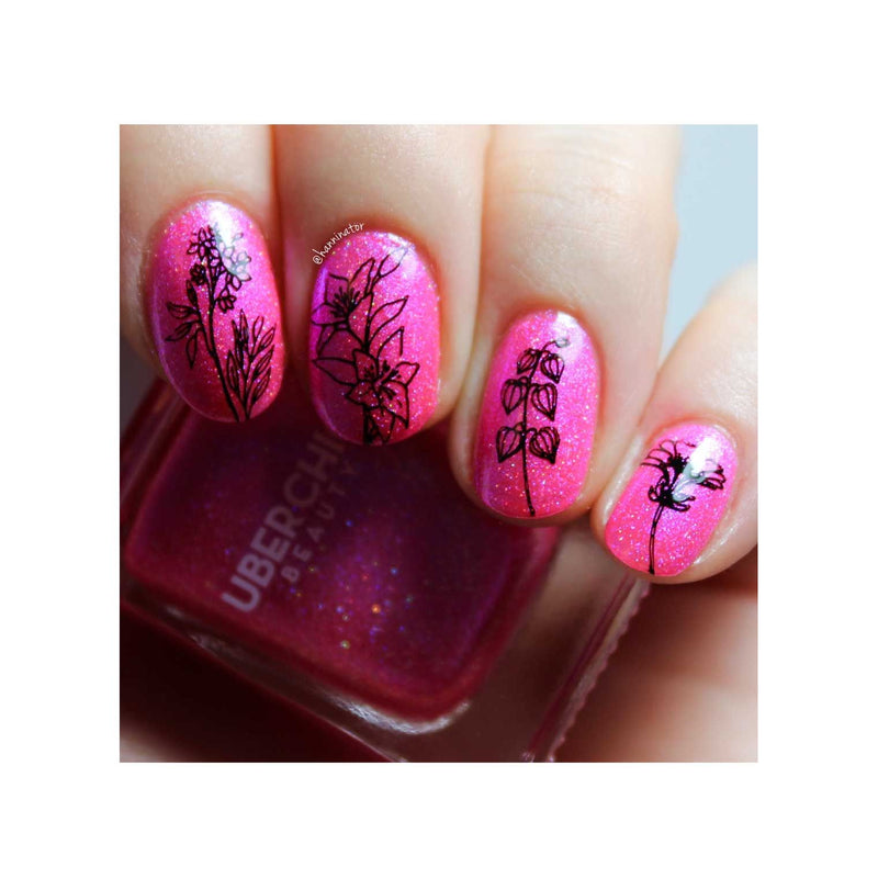 UberChic Beauty Secret Garden-02 Stamping Plate Saddle Brown