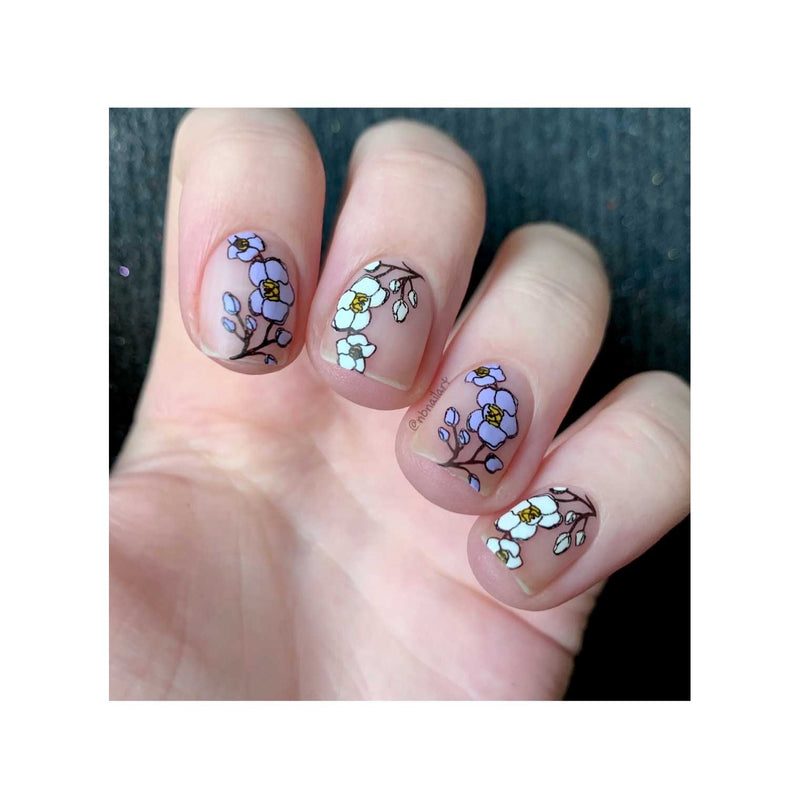 UberChic Beauty Secret Garden-02 Stamping Plate Dark Gray