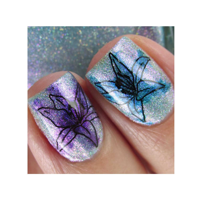 UberChic Beauty Secret Garden-02 Stamping Plate Light Slate Gray