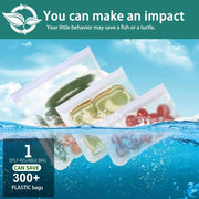 SmartPursue™ Silicone Food Storage Containers – Stand-Up Zip-Shut Bags Food Storage Dark Cyan 5Pcs / S (21.5x11.5cm),5Pcs / M (21.5x18cm),5Pcs / L (28cmX27cm),10Pcs / S (21.5x11.5cm),10Pcs / M (21.5x18cm),10Pcs / L (28cmX27cm)