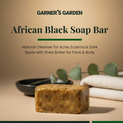 Garner's Garden Raw African Black Soap Bar (0.5 lb) Soap Rosy Brown 1 Pack,2 Pack,3 Pack