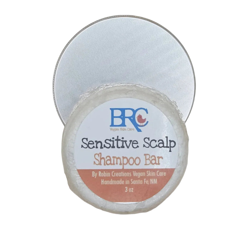 By Robin Creations Extra Gentle Shampoo Bar for Sensitive Scalp Shampoo White Smoke 1 Bar with Storage Tin