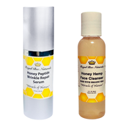 Honey Bee SUPER SPECIAL SALE Choice of Serum and Cleanser Pack Beauty White Smoke Honey Peptide Wrinkle Repair Serum & Face Cleanser 2oz