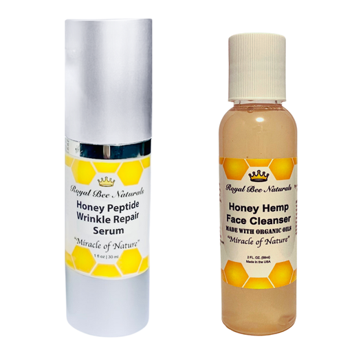 Honey Bee SUPER SPECIAL SALE Choice of Serum and Cleanser Pack Beauty White Smoke Honey Peptide Wrinkle Repair Serum & Face Cleanser 2oz