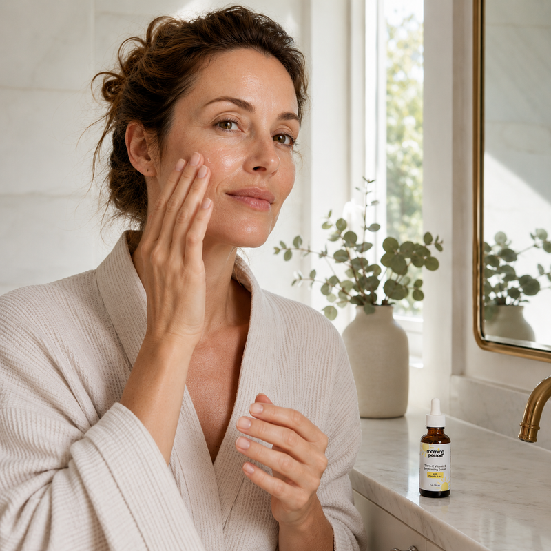 Morning Person Beauty Stem-C Vitamin C Brightening Serum with Ferulic Acid Serum Dark Gray
