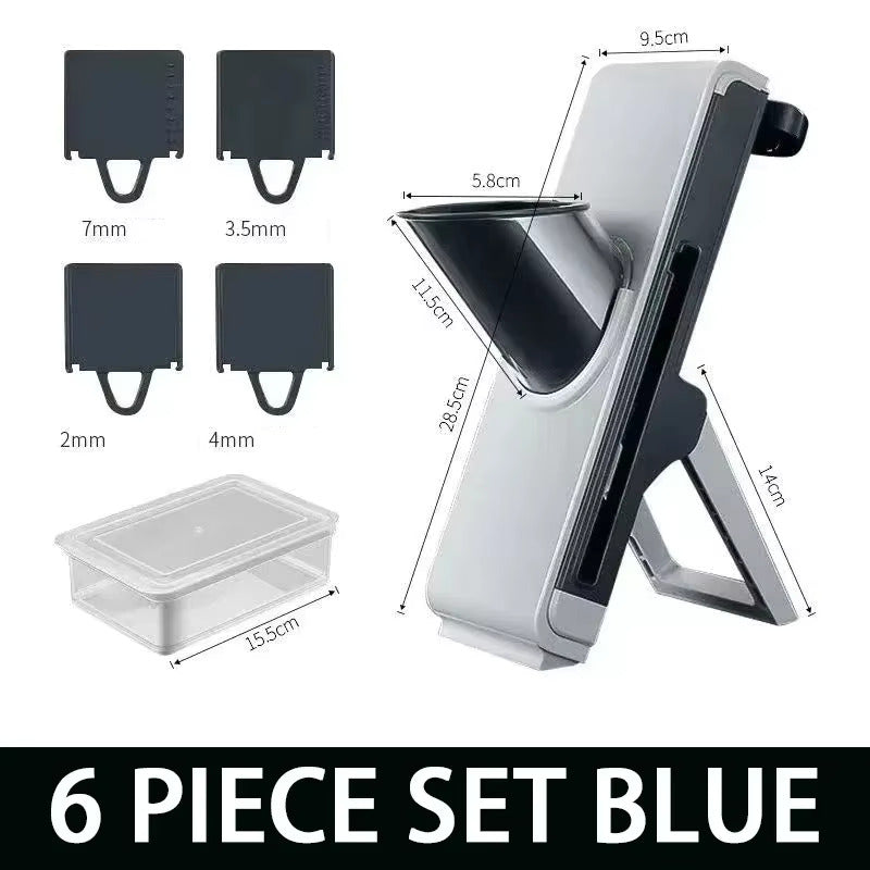 SmartPursue™ 15-in-1 Vegetable Chopper and Slicer Kitchen Slicers White Smoke As shown BLUE