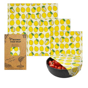 SmartPursue™ Eco-Friendly Reusable Food Wraps beeswax food wraps White Smoke 1 Set 3 sizes No.010