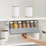 SmartPursue™ Kitchen Storage Rack spice rack organizer Storage rack Gray 6pcs Bottle