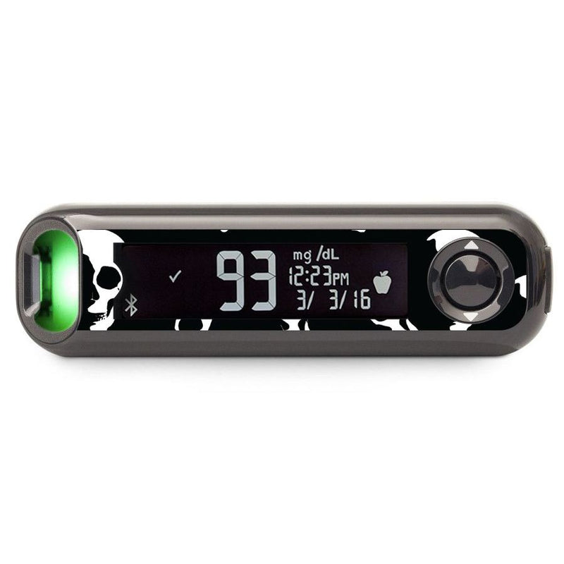 Peelz Shadow Skulls Bayer Contour© Next One Glucometer Peelz/Stickers Black