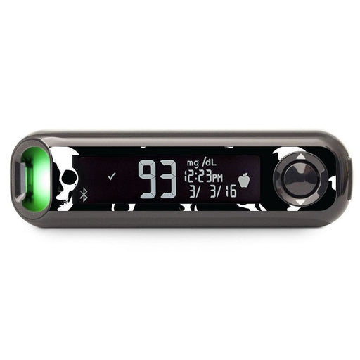 Peelz Shadow Skulls Bayer Contour© Next One Glucometer Peelz/Stickers Black