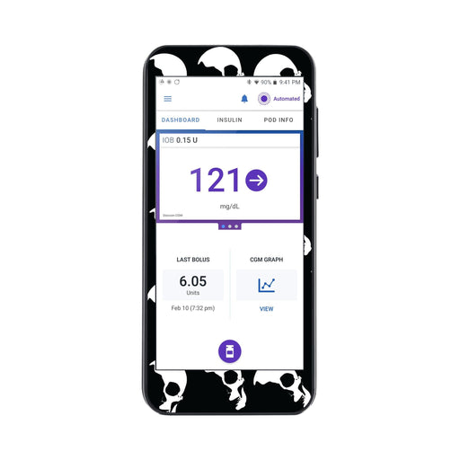 Peelz Shadow Skulls Sticker for Omnipod® 5 Controller – Pump Peelz Peelz/Stickers White Smoke