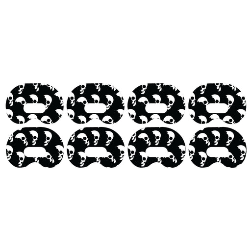 Peelz Shadow Skulls Medtronic Guardian Connect Patch Tape - Pump Peelz Patch Medical Tape White Smoke 4-Pack Medtronic CGM Tape