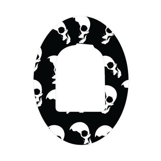 Peelz Shadow Skulls Pod Patch Tape - Pump Peelz Patch Medical Tape White Smoke 1-Pack Omnipod Tape
