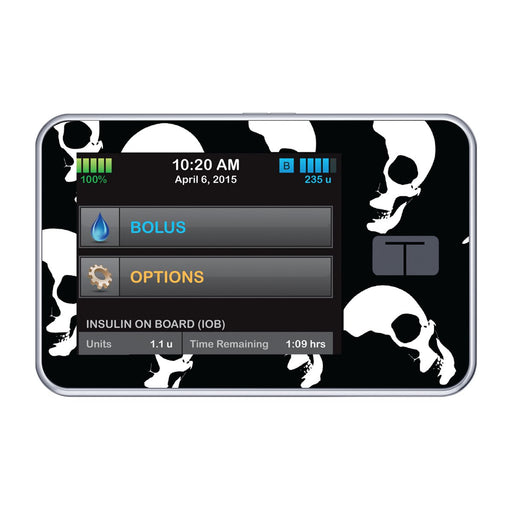Peelz Shadow Skulls Sticker for Tandem t:slim Peelz/Stickers Black