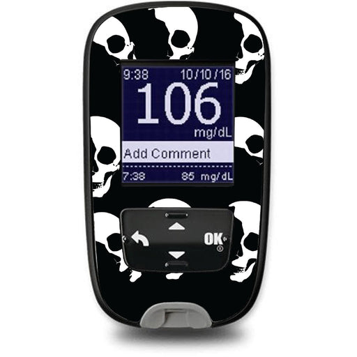 Peelz Shadow Skulls Sticker for the Accu-Chek Guide Glucometer Peelz/Stickers Black