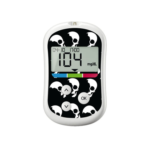 Peelz Shadow Skulls for OneTouch Verio Flex Glucometer Peelz/Stickers Black