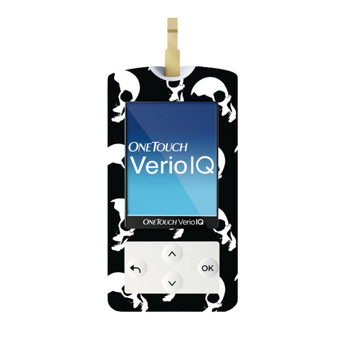 Peelz Shadow Skulls for OneTouch Verio IQ Glucometer Peelz/Stickers White Smoke